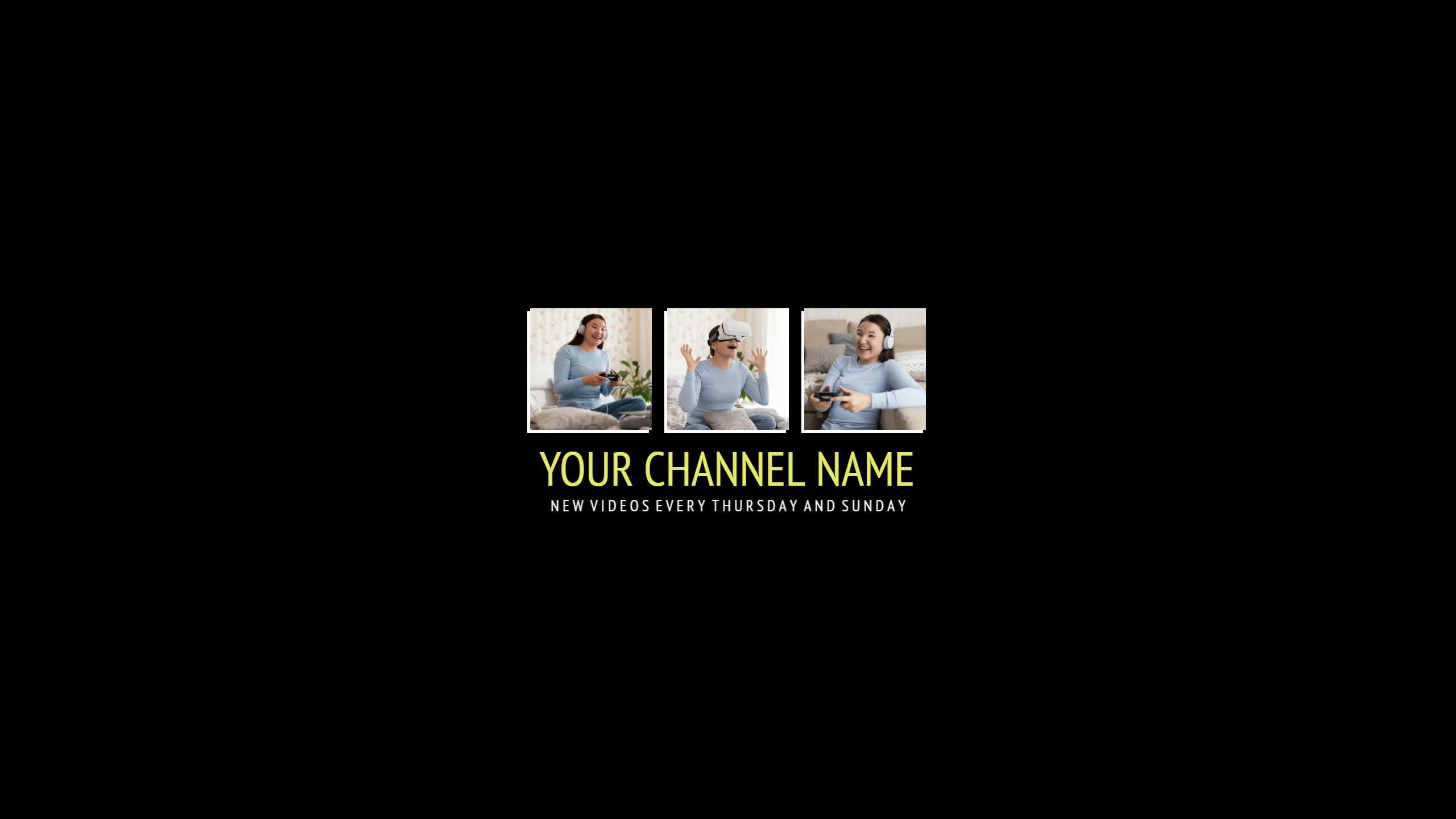 Engaging Vlog Channel with Attractive Photo Collage YouTube Banner Template