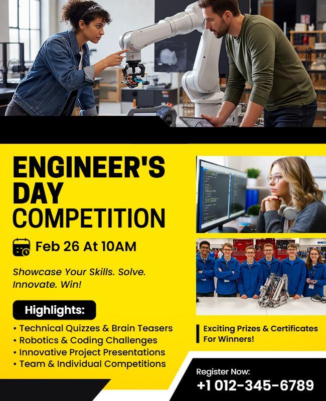 Engineer Day Robotics Competition Flyer Template
