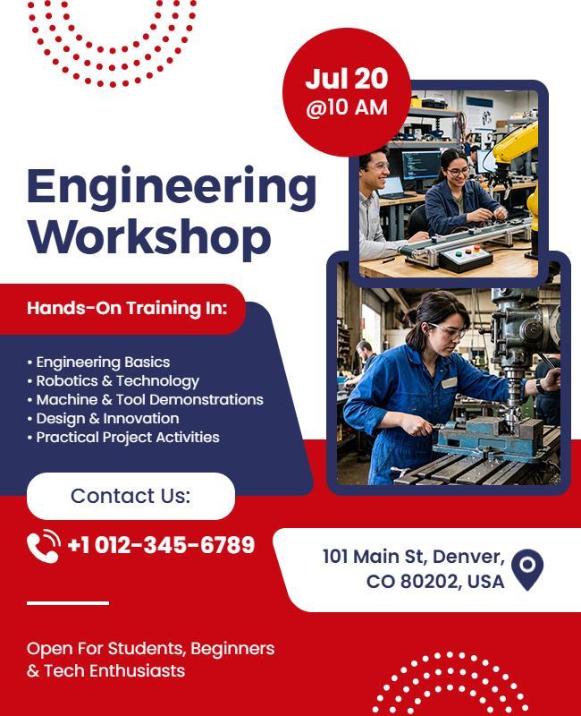 Engineering Workshop Flyer Template