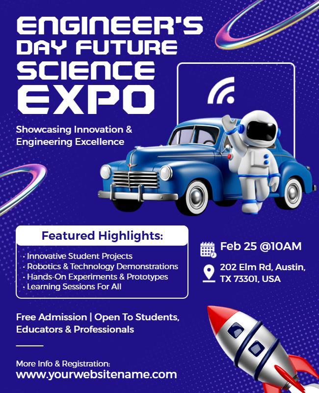 Engineer's Day and Innovation Science Expo Flyer Template