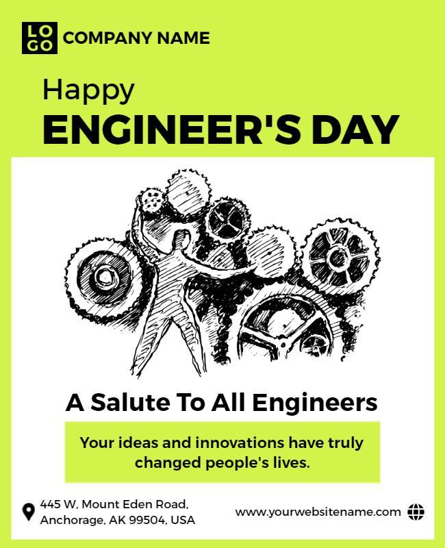 Engineers Day Celebration Tribute Flyer Template