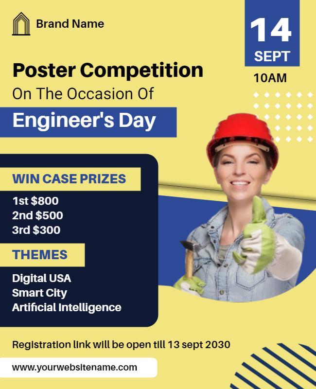 Engineers Day Innovation Competition Event Flyer Template