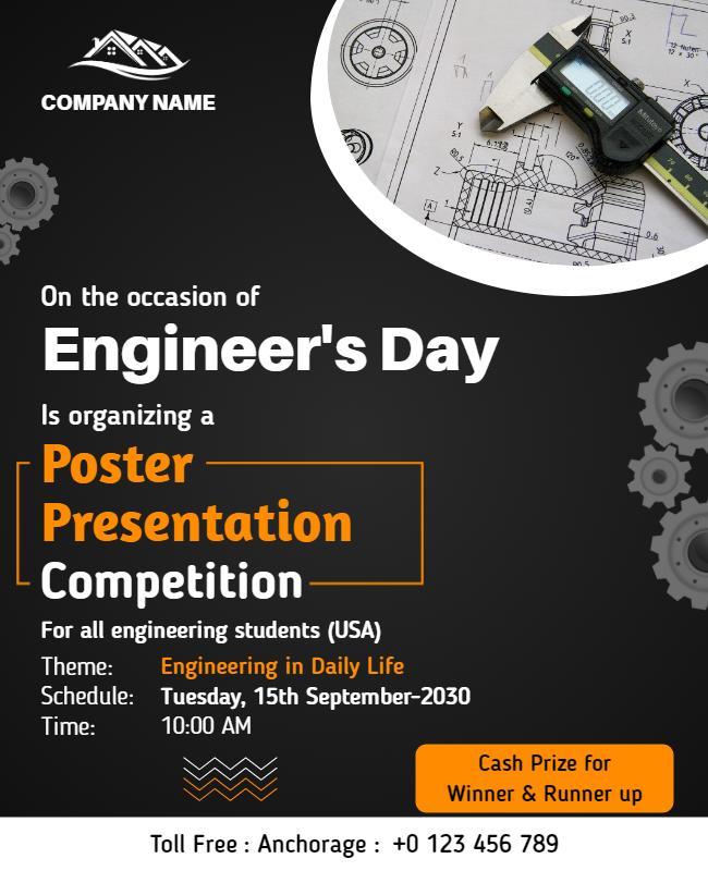 Engineers Day Presentation Competition Event Flyer Template
