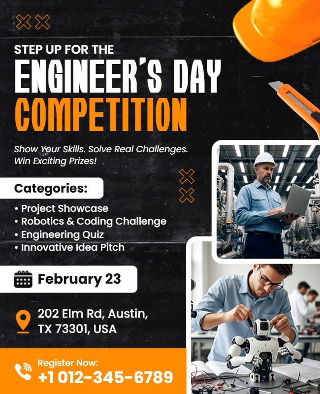 Engineer's Day Skills Competition Flyer Template