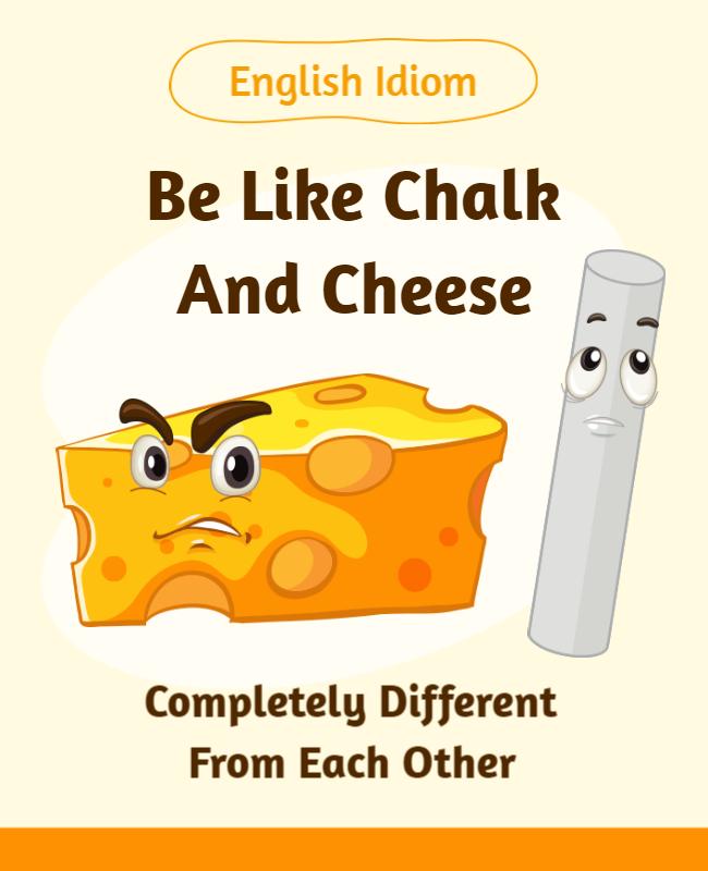 English Idiom Explanation Flyer Template