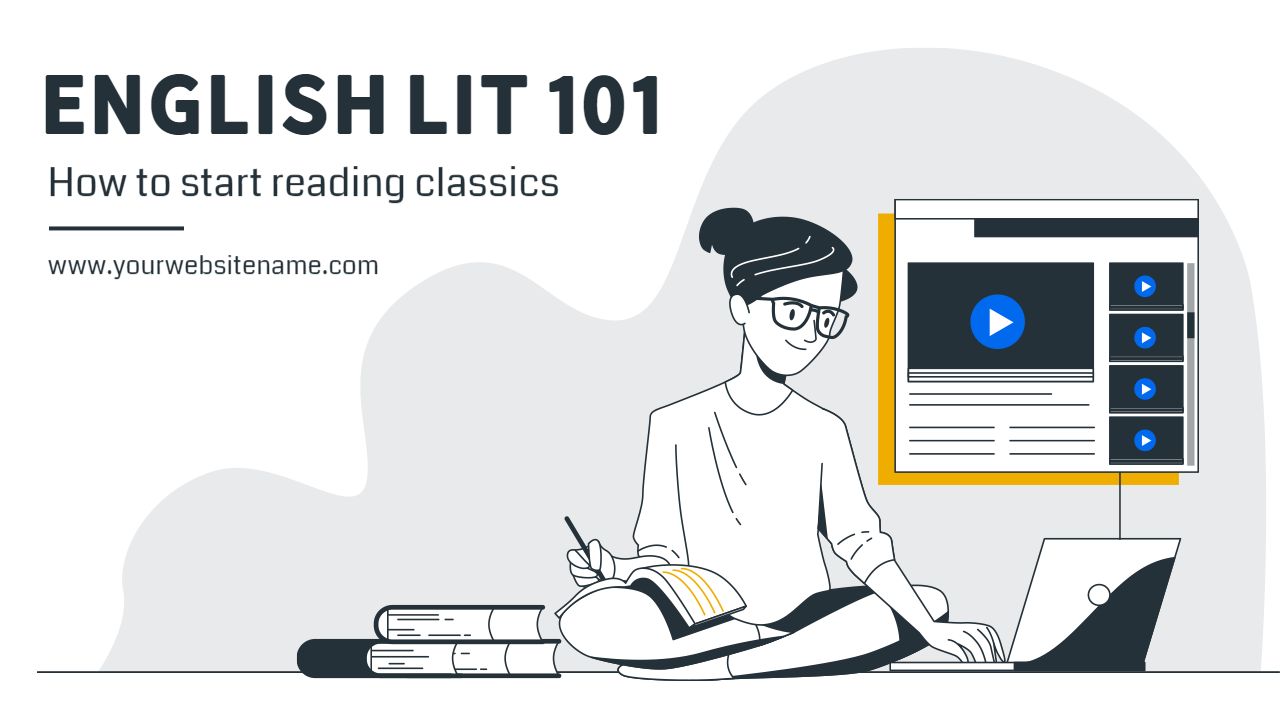 English Literature Study Tips Trending YouTube Thumbnail Template