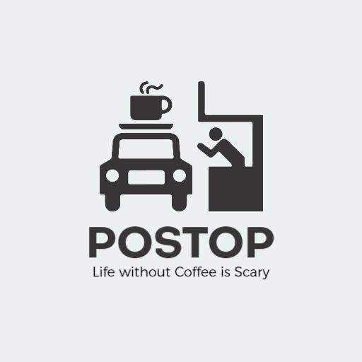 Enjoy Delicious Mobile Coffee from Street Food Vendors Logo Template