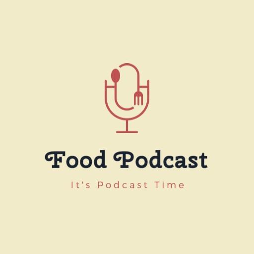 Enjoy Delicious Recipes with Engaging Food Podcast Logo Template