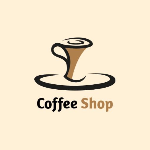 Enjoy Freshly Brewed Coffee in a Cozy Coffee Shop Logo Template