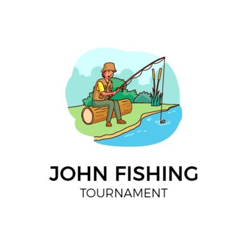Enjoy Outdoor Adventures at the John Fishing Tournament Logo Template
