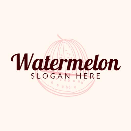 Enjoy Refreshing Watermelon Flavor in Every Fruit Logo Template