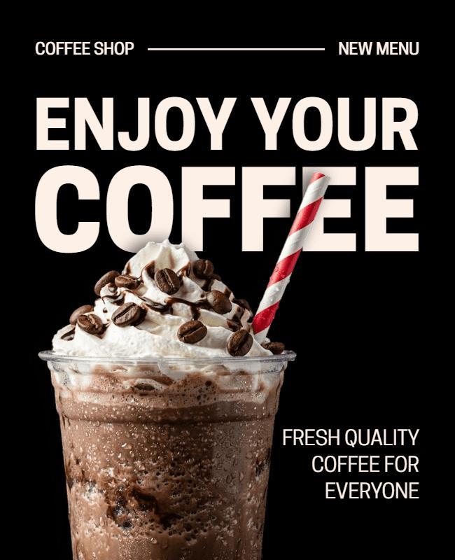 Enjoy Your Coffee Promotional Poster Template