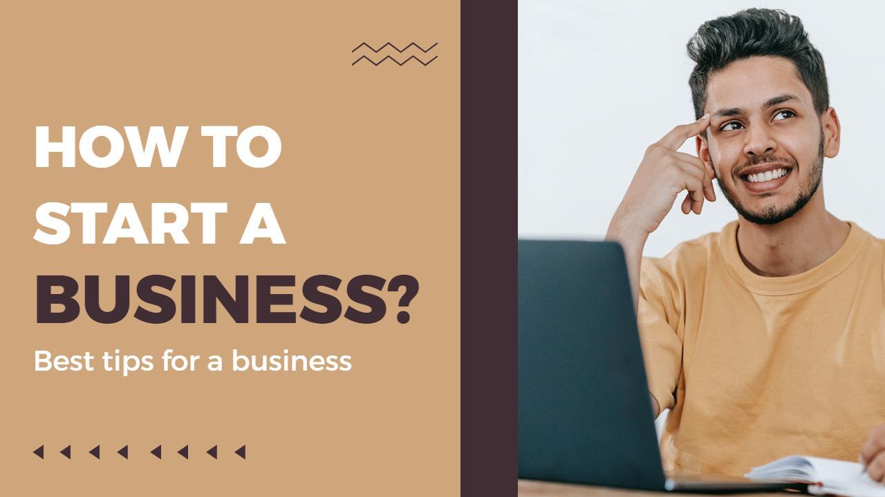 Entrepreneurship Success Tips Business YouTube Thumbnail Template