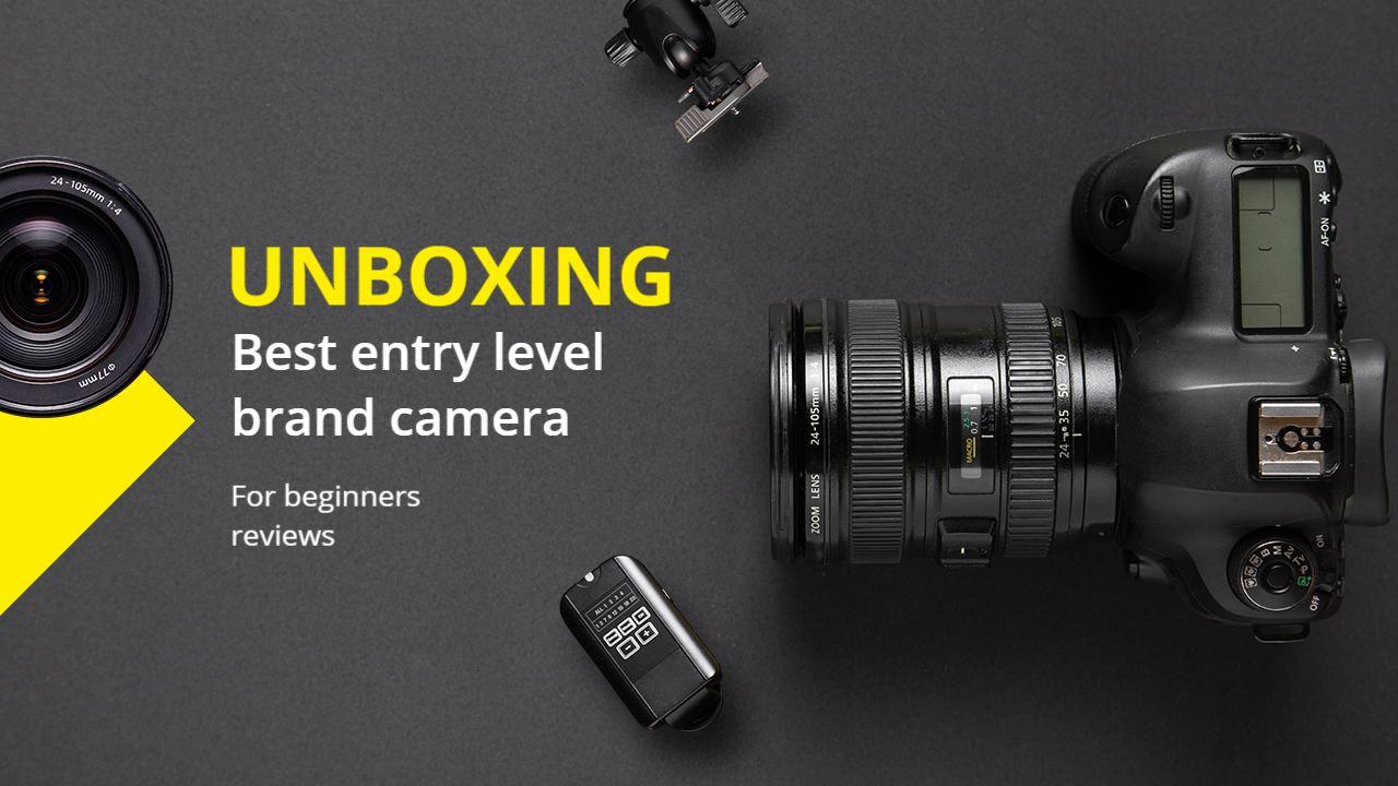 Entry Level Camera Gear Unboxing YouTube Thumbnail Template