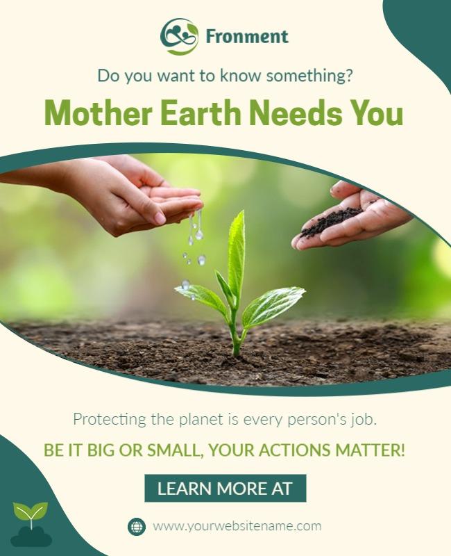 Nature-Themed Eco-Friendly Awareness Campaign Flyer Template