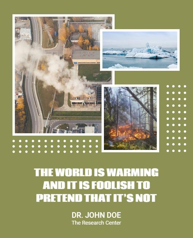 Environmental Awareness Climate Change Discussion Poster Template