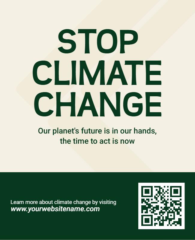 Environmental Awareness Climate Change Poster Template