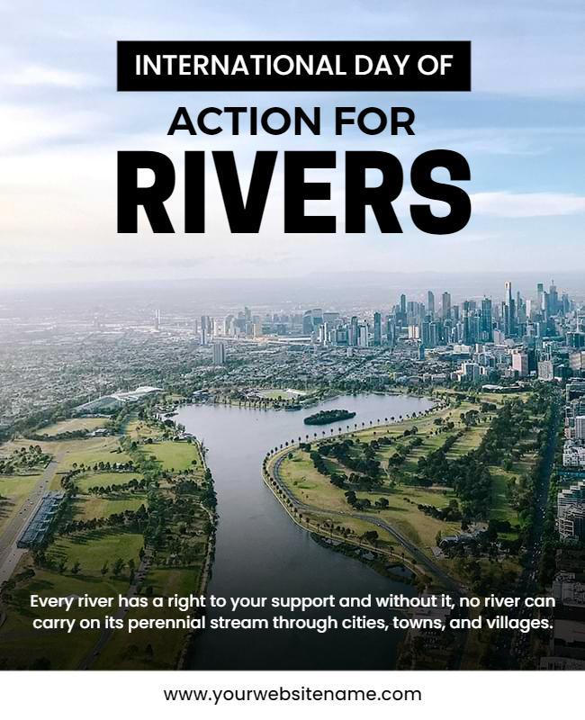 Environmental Awareness International Day of Rivers Poster Template