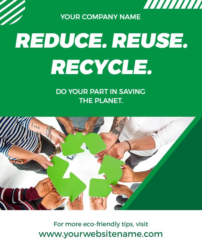 Environmental Awareness Recycling Program Flyer Template