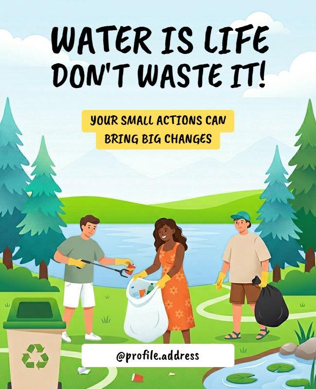 Environmental Conservation and Waste Reduction Poster Template