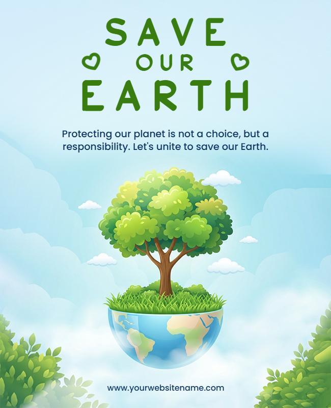 Environmental Conservation Awareness Poster Template