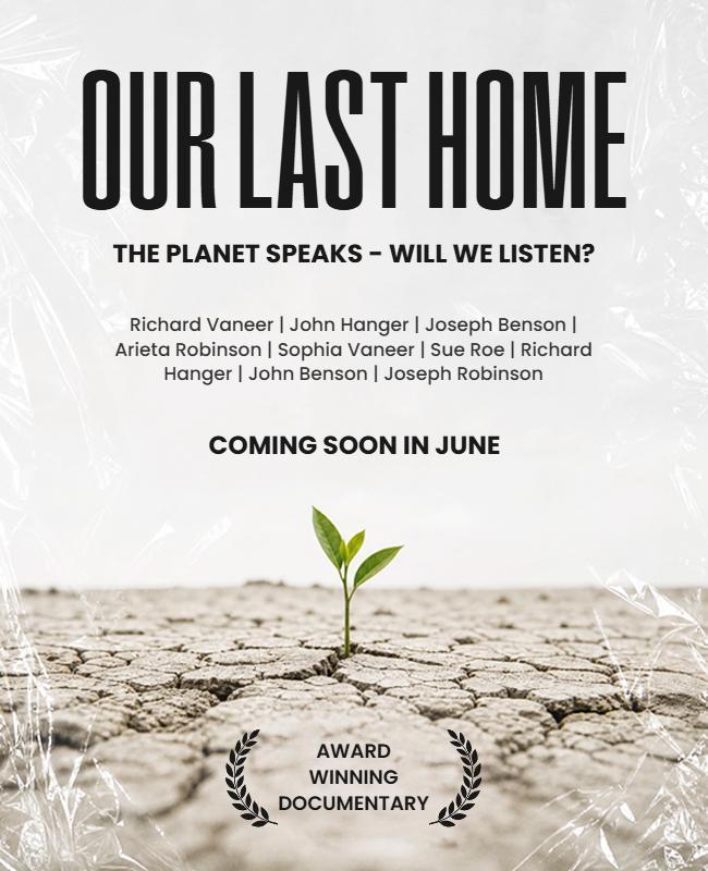 Environmental Documentary Movie Poster Template