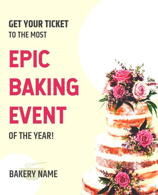 Epic Baking Event Promotional Flyer Template