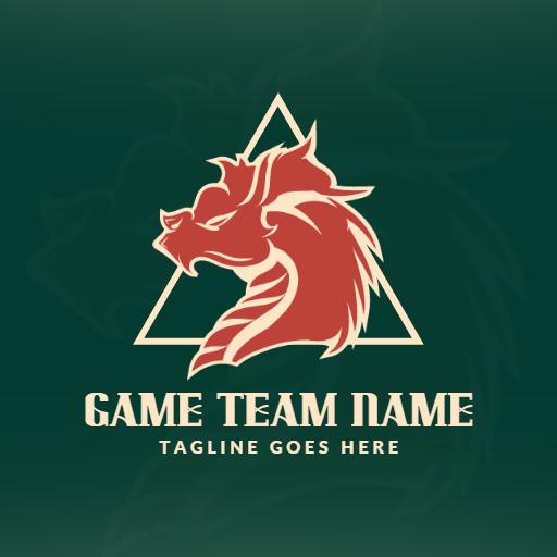 Epic Dragon and Lion Merge for Gaming Team Logo Template