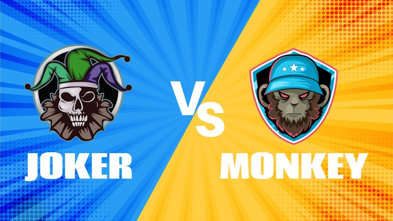 Epic Joker vs Monkey Showdown Gaming YouTube Thumbnail Template