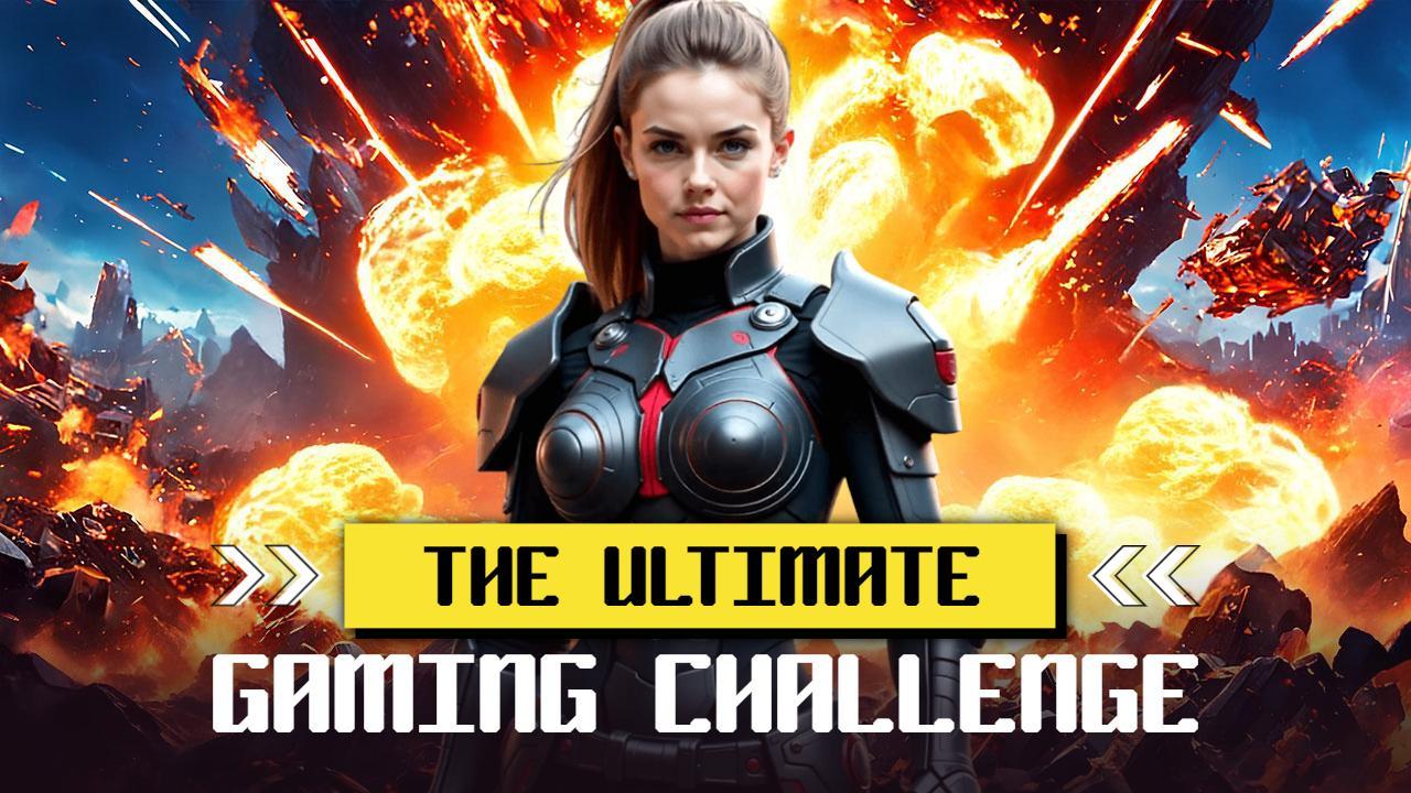 Epic Sci-Fi Battle Arena Gaming Challenge YouTube Thumbnail Template