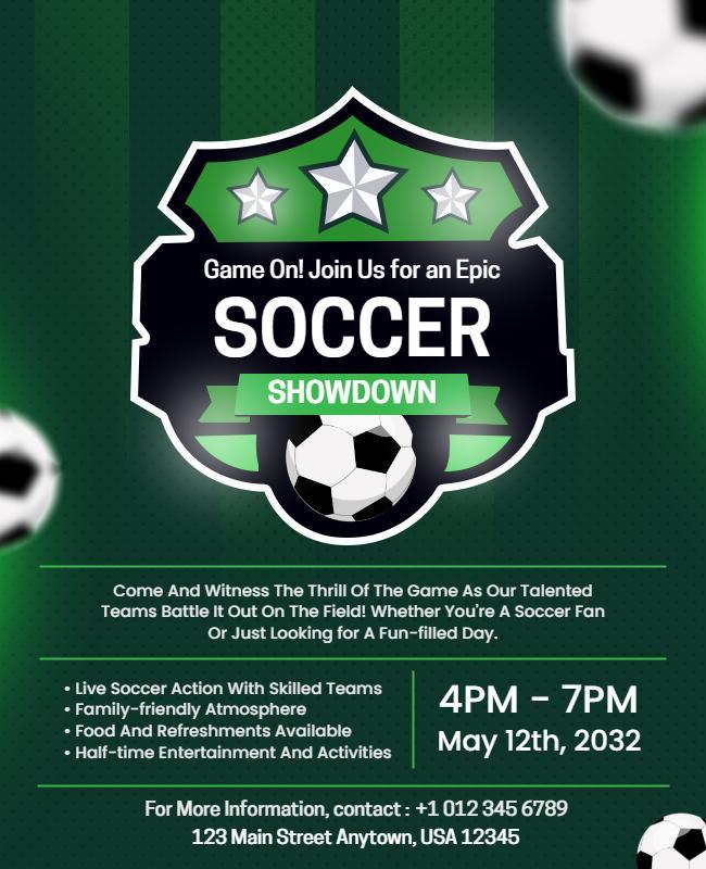 Epic Soccer Showdown Event Flyer Template