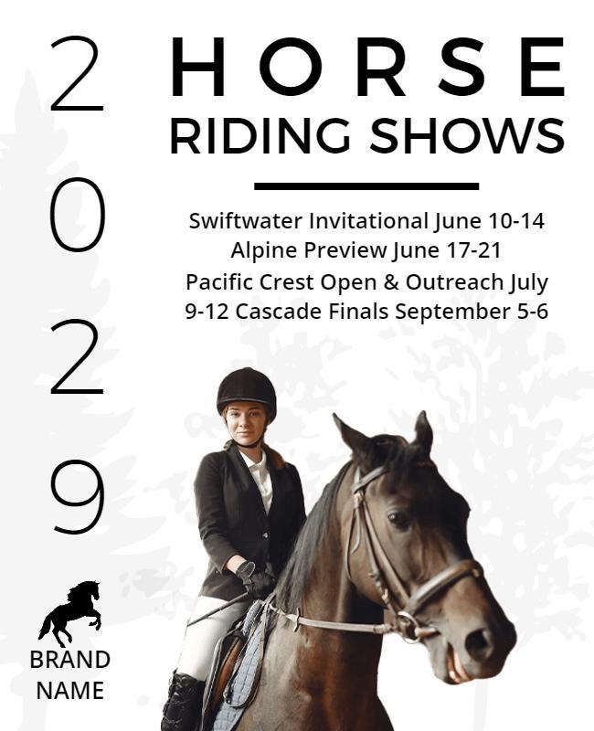 Equestrian Riding Event Promotional Flyer Template