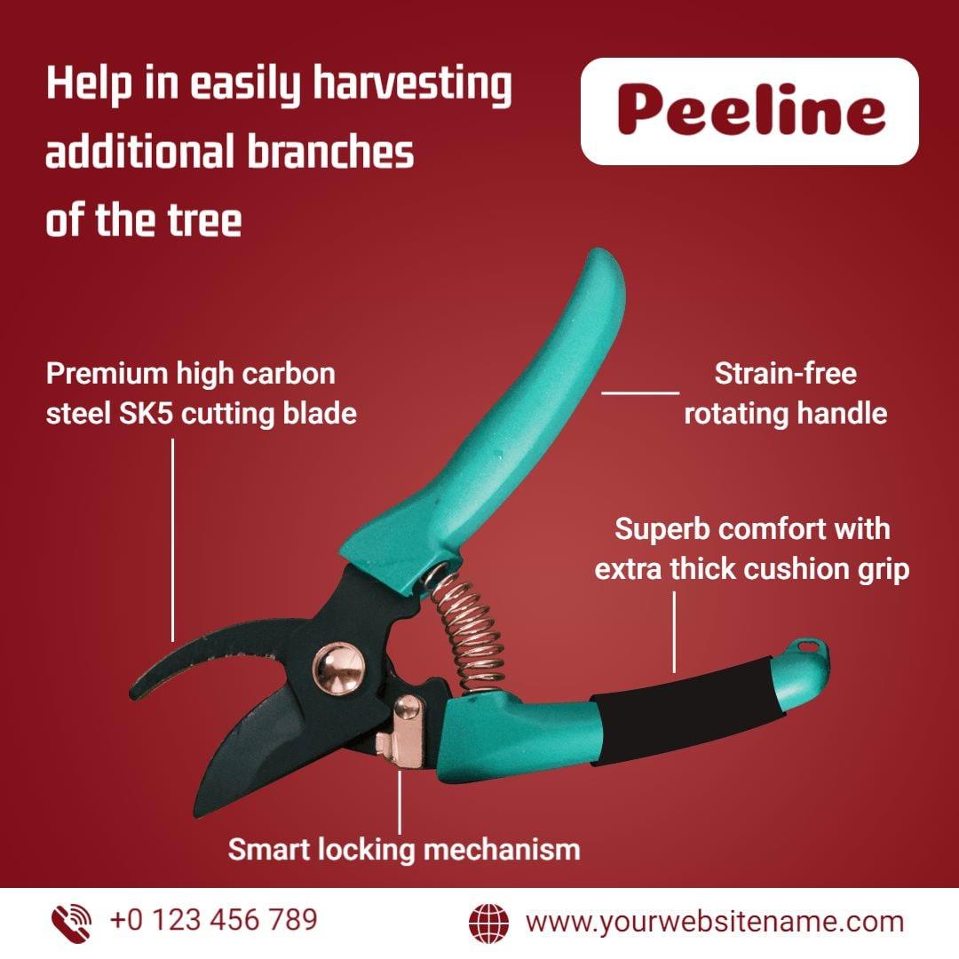 Ergonomic Green Pruning Shear with Comfortable Grip Ad Template