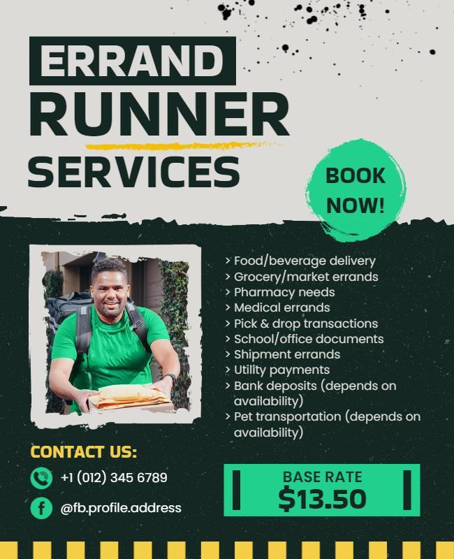 Errand Running Service Promotional Flyer Template