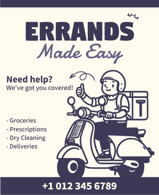 Errand Services Delivery Promotion Flyer Template