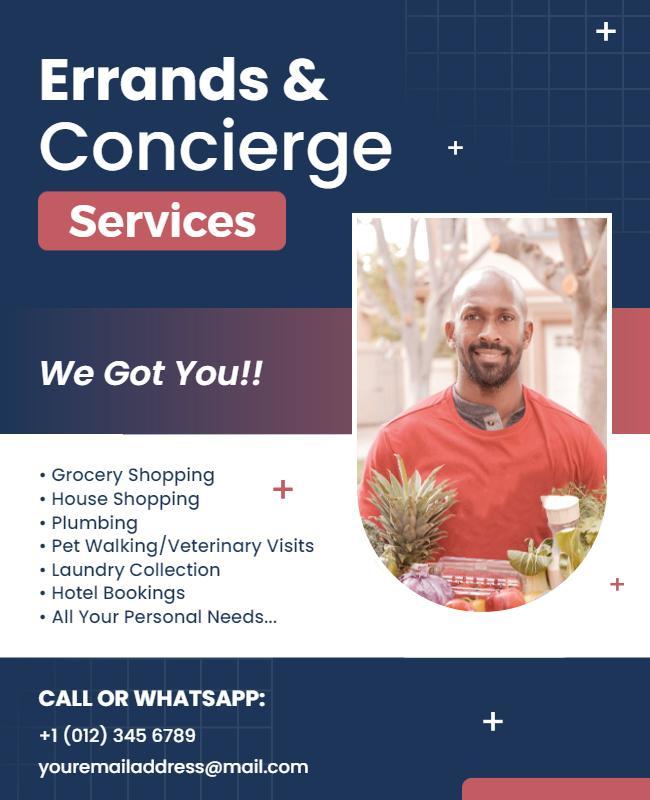 Errands and Concierge Services Promotion Flyer Template