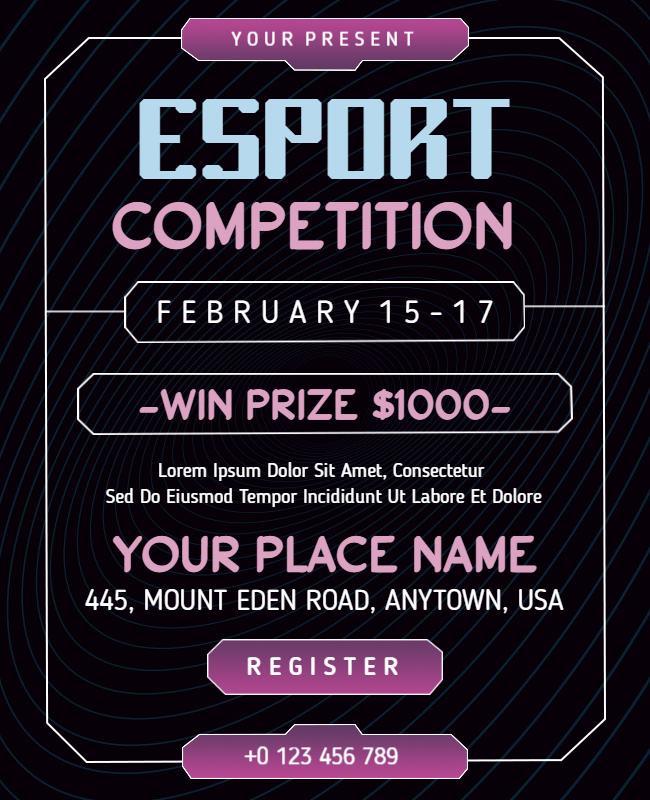 Esport Competition Event Flyer Template