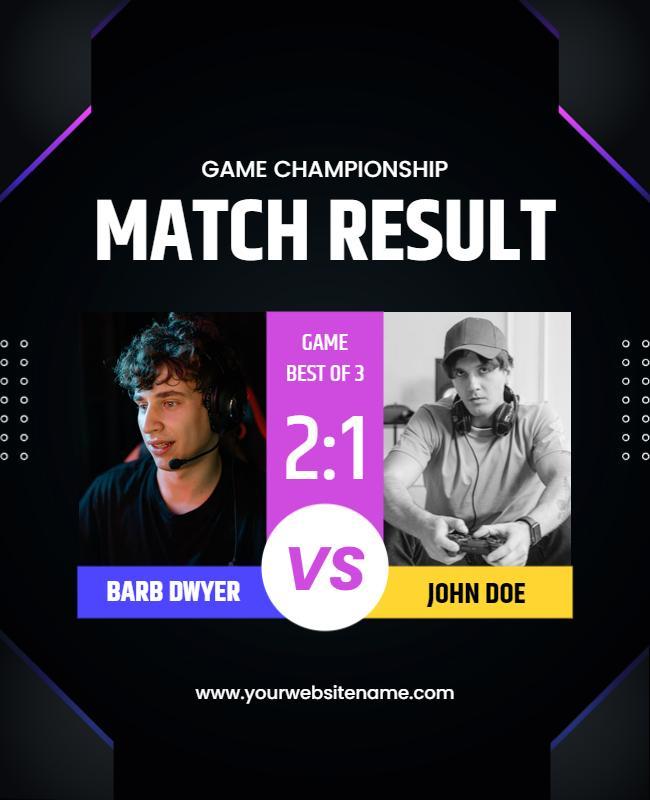 Esports Game Championship Match Result Flyer Template