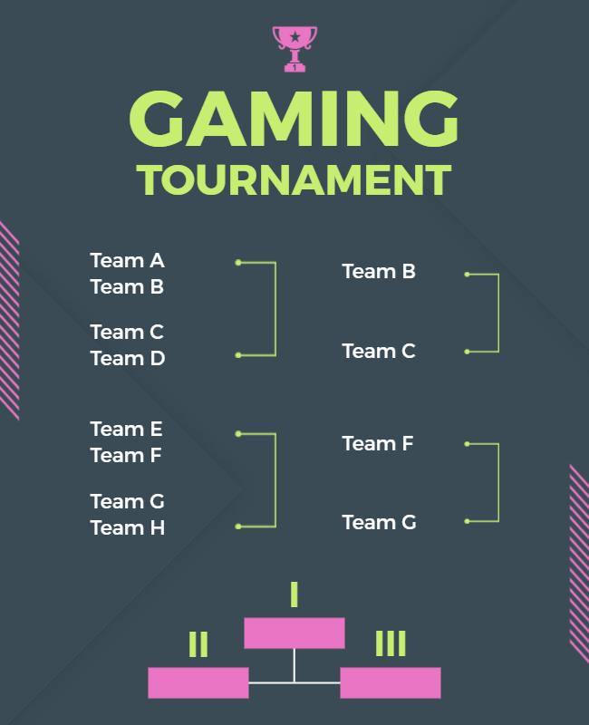 Esports Gaming Tournament Bracket Flyer Template