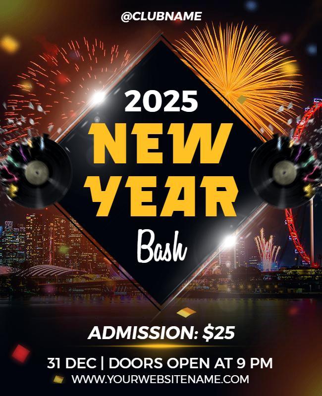 Espresso New Year Flyer Template or New Years Day Flyers Template