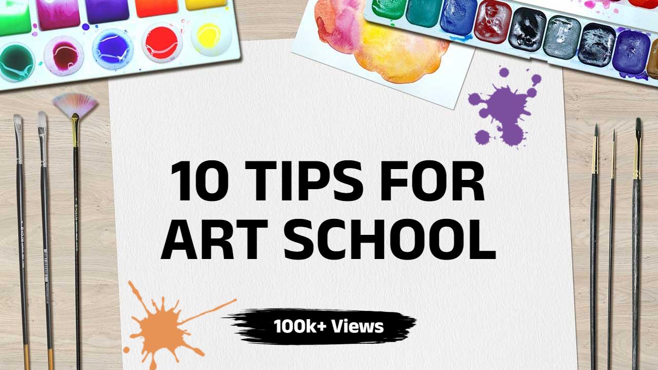 Essential Art School Tips Trending YouTube Thumbnail Template