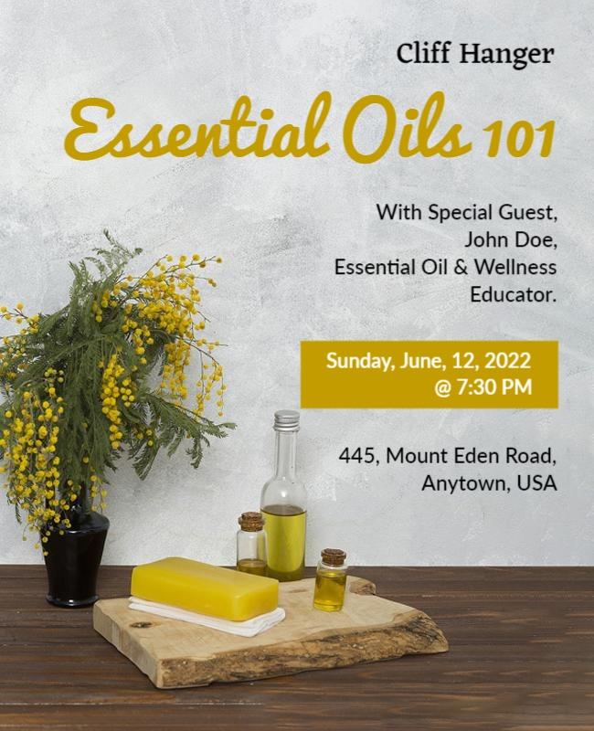 Essential Oils Workshop Event Flyer Template