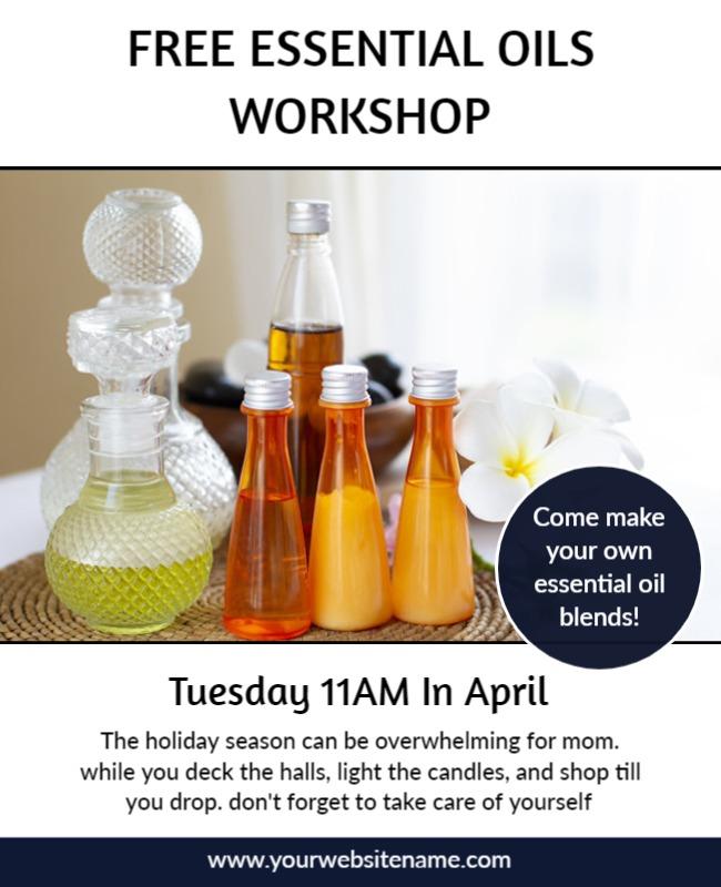 Essential Oils Workshop Promotional Flyer Template