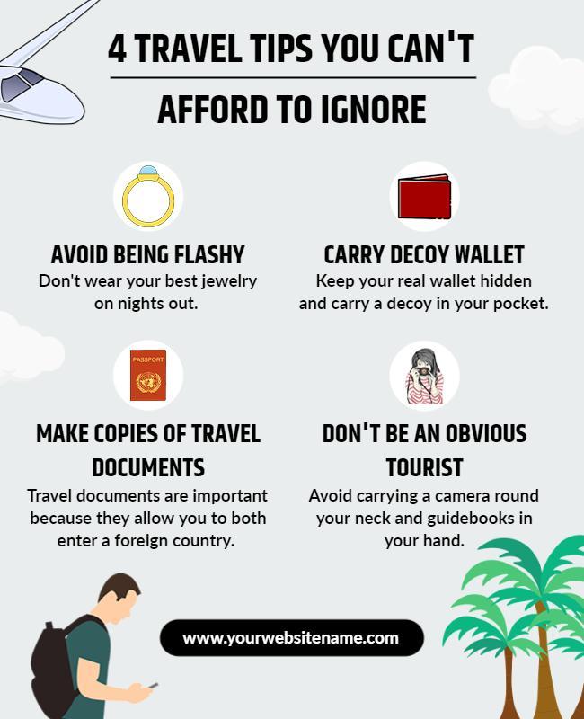 Essential Travel Safety Tips Flyer Template