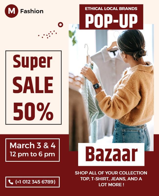 Ethical Local Brands Pop Up Bazaar Flyer Template