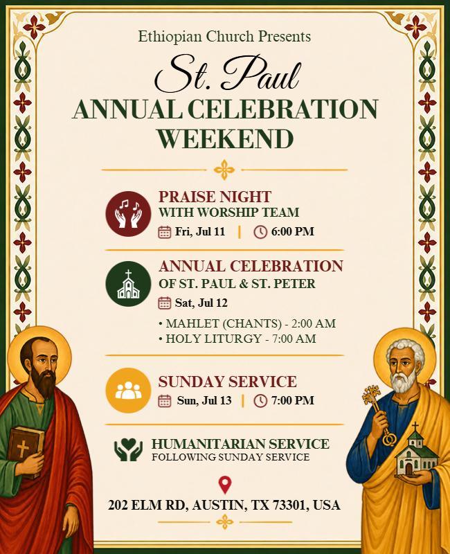 Ethiopian Church Event Flyer Template