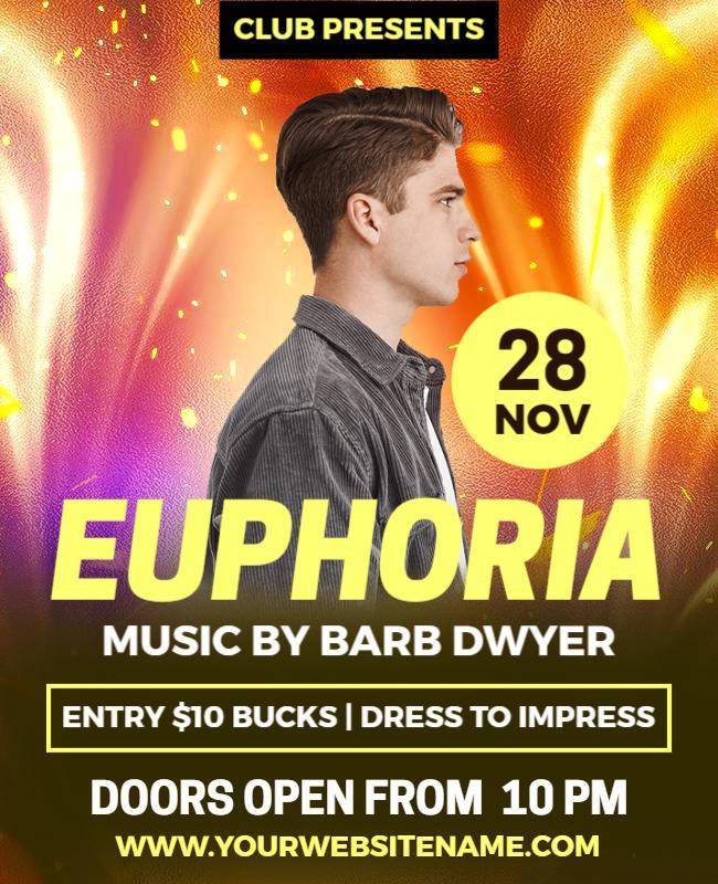 Euphoria Club Event Night Flyer Template