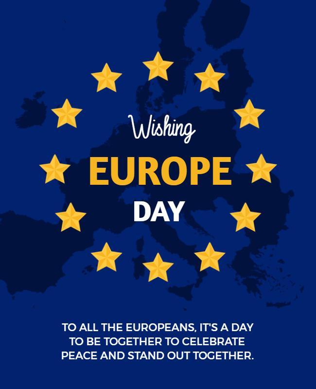 Europe Day Celebration Flyer Template