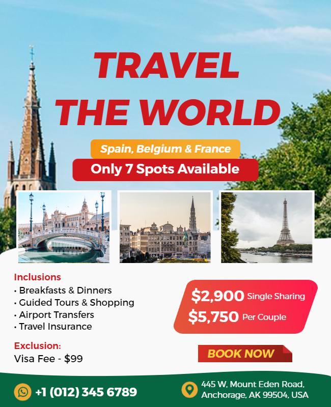 European Travel Deals Flyer Template