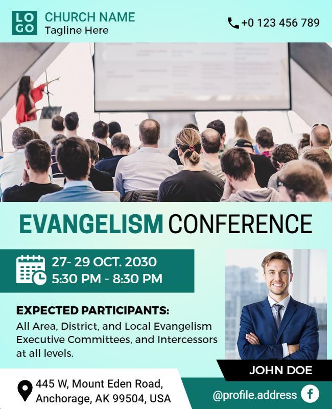 Evangelism Conference Church Event Flyer Template